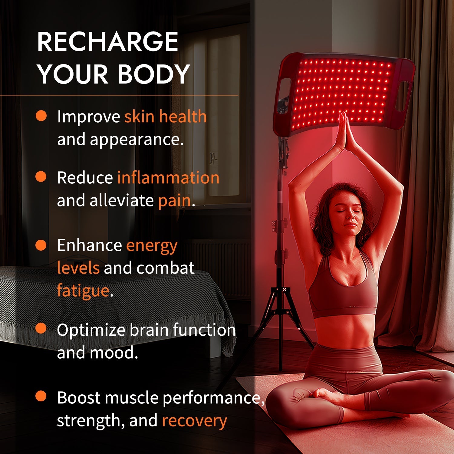 Flexible Red Light Therapy Device | FDA Class II for Skin Health, Pain Relief & Full-Body Treatment