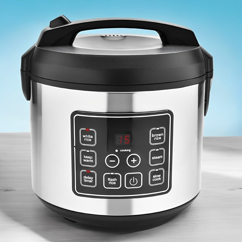 20-Cup Multifunctional Digital Rice Cooker | Stainless Steel, Non-Stick & Ideal for Families and Meal Prep
