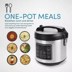 20-Cup Multifunctional Digital Rice Cooker | Stainless Steel, Non-Stick & Ideal for Families and Meal Prep