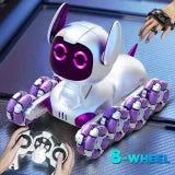 8-Wheel Stunt Robot Car | Gesture & Remote Control Toy for Kids with Lights & Music