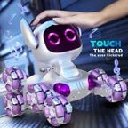 8-Wheel Stunt Robot Car | Gesture & Remote Control Toy for Kids with Lights & Music