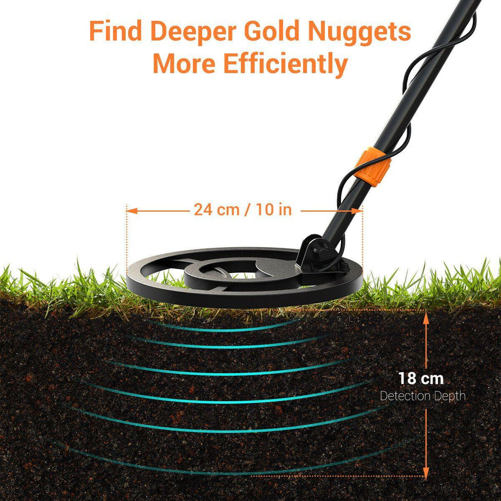 Handheld Metal Detector | Waterproof, Adjustable Stem & High Sensitivity for Treasure Hunting and Beachcombing