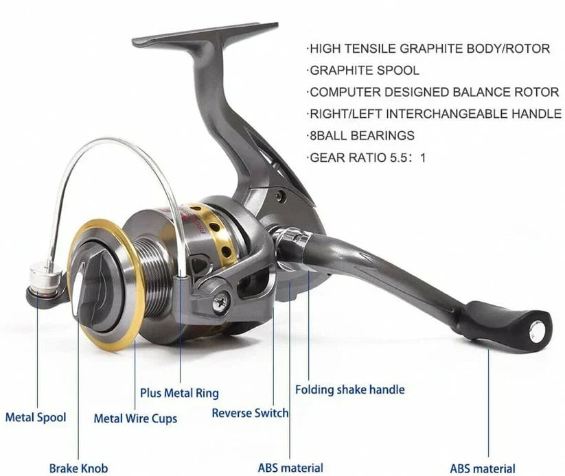 Carbon Fiber Telescopic Fishing Rod and Reel Combo - Lightweight Saltwater & Freshwater Fishing Gear for Anglers