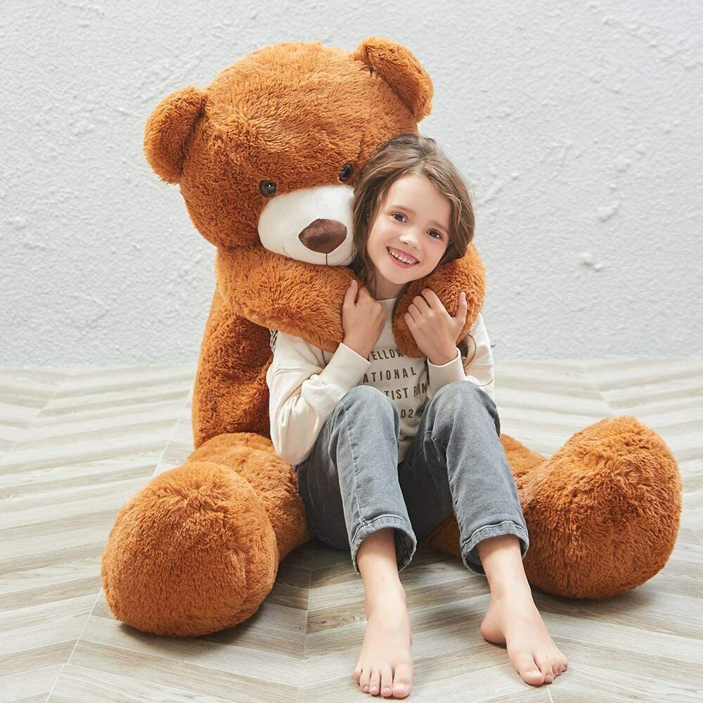 Giant Teddy Bear Stuffed Animal | Life-Sized, Soft & Cuddly Toy for Kids and Plushie Lovers