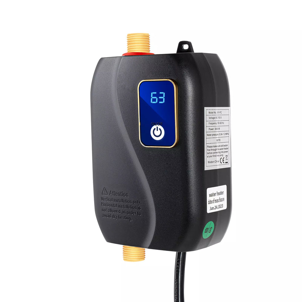 Instant Tankless Water Heater | 3000W, Compact Design & Energy Efficient for Kitchens and Bathrooms