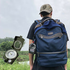 Military Lensatic Sighting Compass with Metal Construction & Carrying Pouch for Outdoor Navigation & Hiking