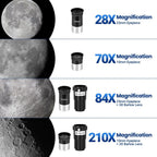 Professional Telescope 210X | 80mm Aperture, Star Tracking App & Adjustable Tripod for Beginners and Stargazing Enthusiasts