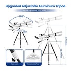 Professional Telescope 210X | 80mm Aperture, Star Tracking App & Adjustable Tripod for Beginners and Stargazing Enthusiasts