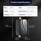 Instant Tankless Water Heater | 3000W, Compact Design & Energy Efficient for Kitchens and Bathrooms