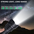 High Lumen LED Tactical Flashlight - USB Rechargeable, Ultra-Bright & Durable for Outdoor Adventures