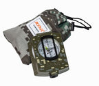 Military Lensatic Sighting Compass with Metal Construction & Carrying Pouch for Outdoor Navigation & Hiking