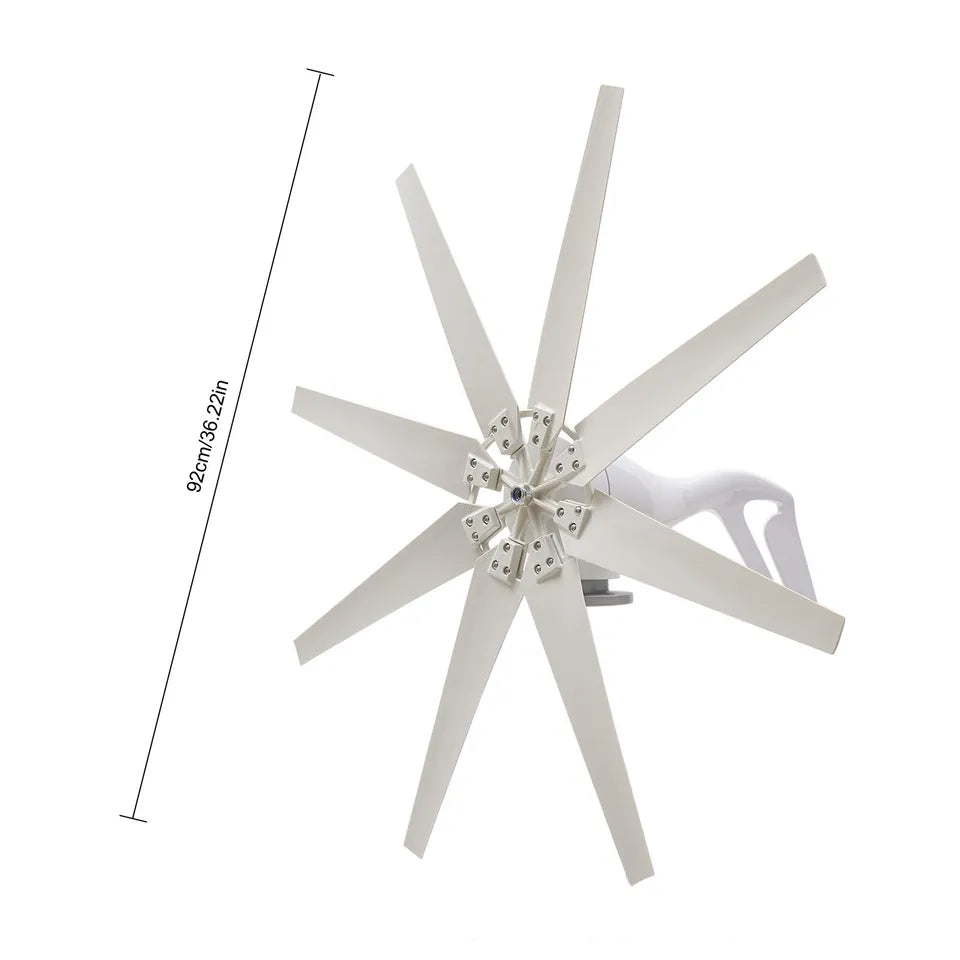8 Blades Wind Turbine Generator for Home Use - Efficient Renewable Energy Solution for Residential Power Generation