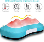 Shiatsu Massage Pillow | 8 Deep-Kneading Nodes with Infrared Heat for Neck, Shoulder & Back Pain Relief
