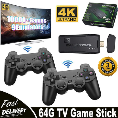 4K HDMI Retro Gaming Stick – 64GB Console with Over 20,000 Classic Retro Games