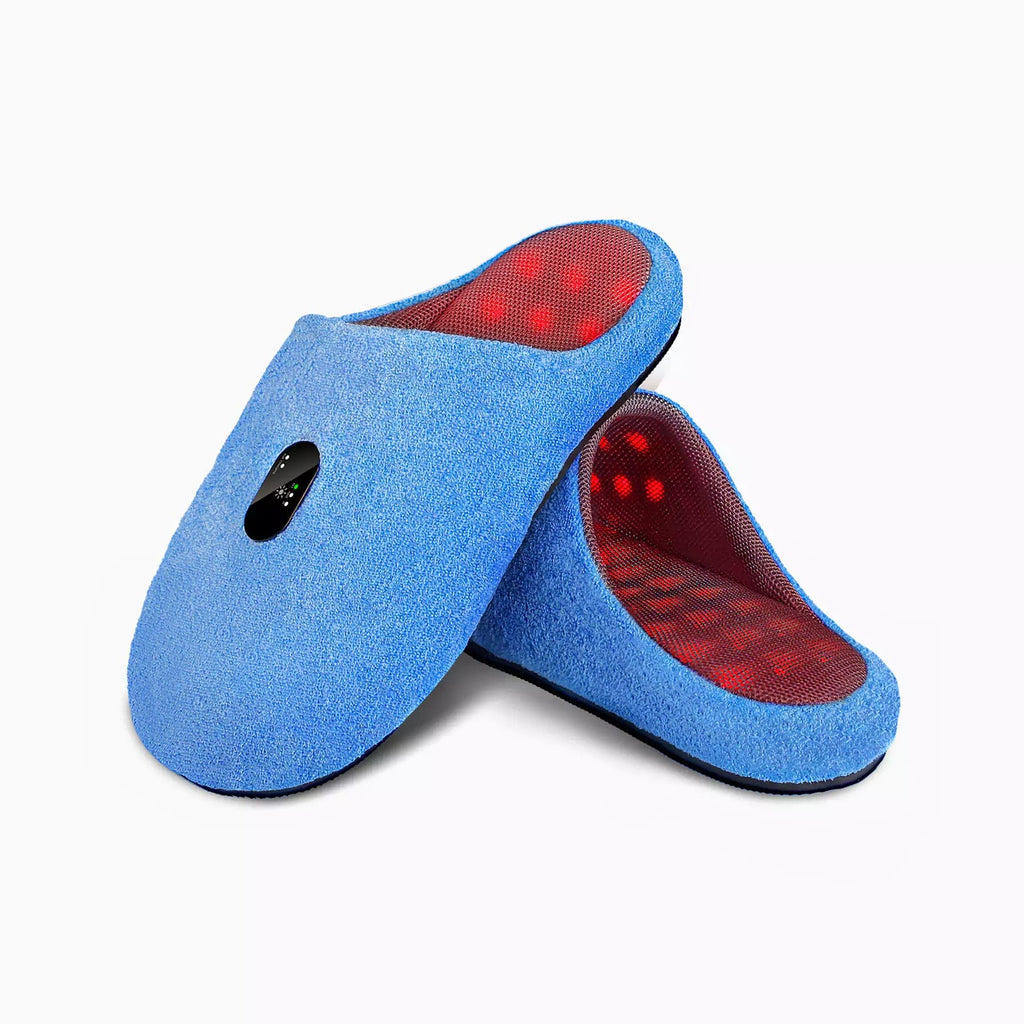 Red Sensitive Foot Red Light Therapy Massage Slippers | Plantar Pain Relief & Foot Recove ...