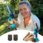 Cordless Electric Chainsaw | Lightweight, Ergonomic Design & Ideal for Effortless Garden Trimming