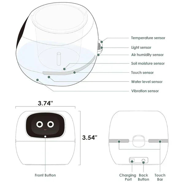 Smart Plant Pot Ivy | Waterproof, Soil Monitoring & Automated Watering for Smart Home Gardening
