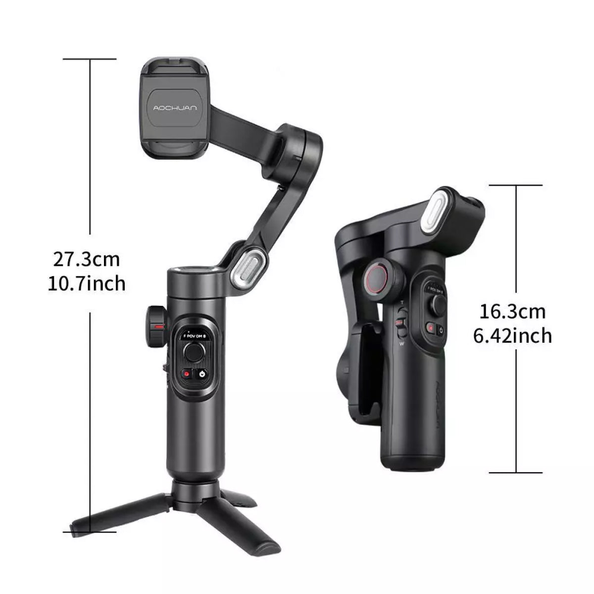 Smartphone Stabilizer Gimbal | Handheld with Fill Light for Enhanced Video Quality and Stability