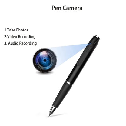 Mini Camera Pen | Wearable Digital Voice & Video Recorder for Business Conferences – Pocket-Sized Security Cam