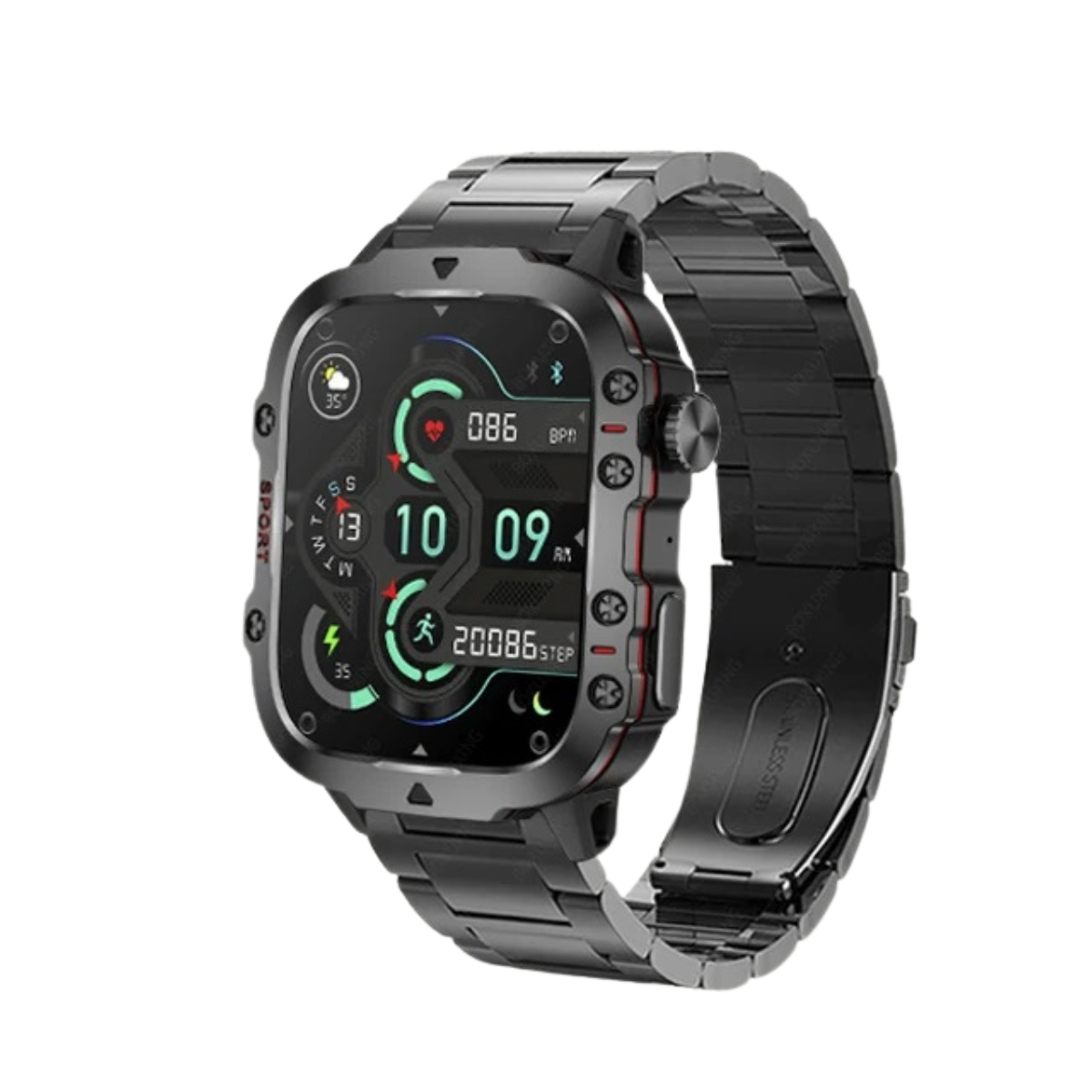 Men’s Rugged Outdoor GPS Smartwatch | Waterproof, Bluetooth Calling & Ideal for Hiking, Fitness Tracking & Outdoor Adventures