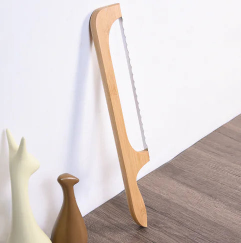 Bread Knife | Ergonomic Wooden Handle & Razor-Sharp Stainless Steel Blade for Sourdough, Bagels & Baguettes