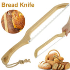 Bread Knife | Ergonomic Wooden Handle & Razor-Sharp Stainless Steel Blade for Sourdough, Bagels & Baguettes