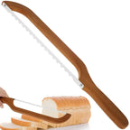Bread Knife | Ergonomic Wooden Handle & Razor-Sharp Stainless Steel Blade for Sourdough, Bagels & Baguettes