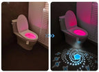 LED Toilet Night Light with Star Projector – 16-Color Motion Sensor Illumination for Bathroom & Nighttime Use