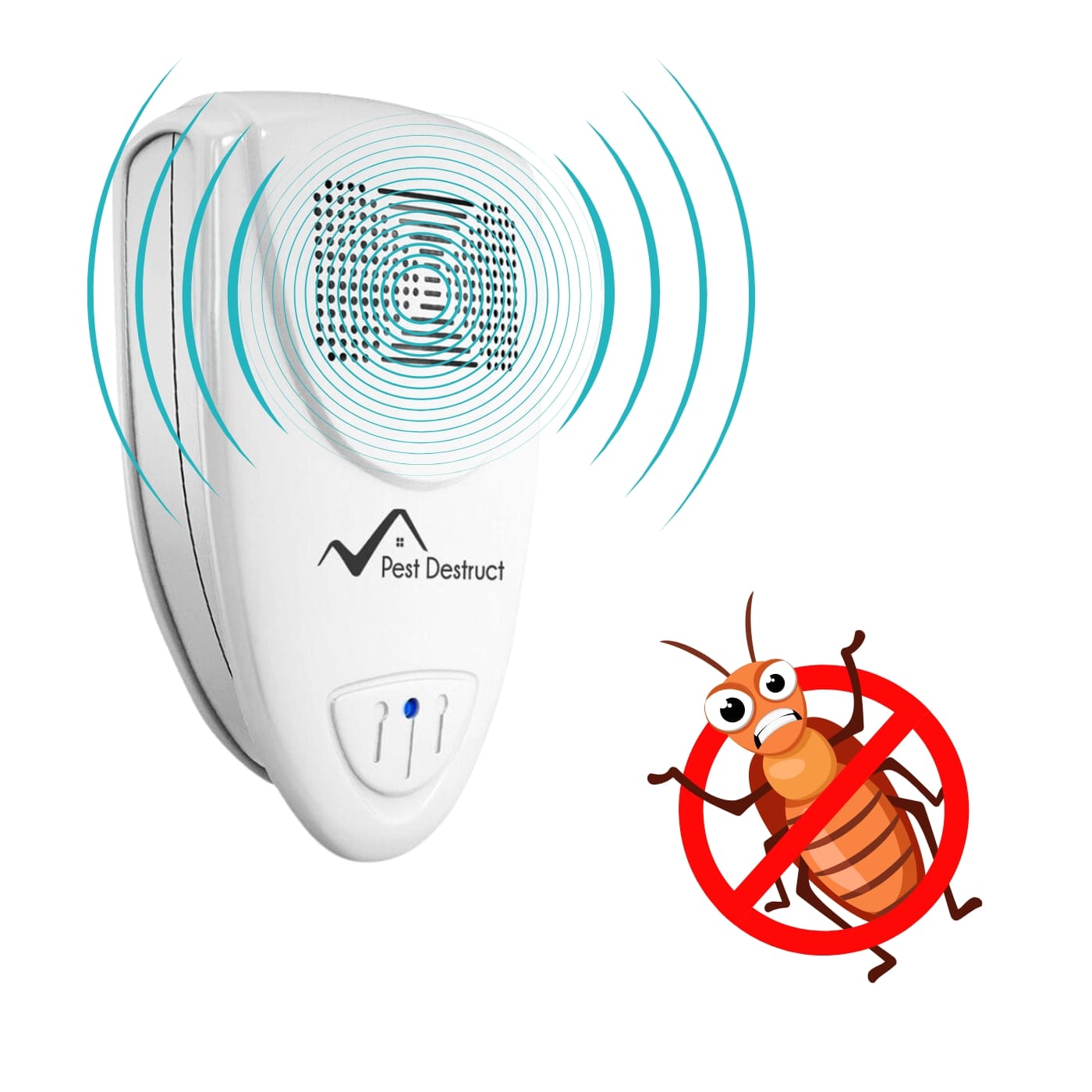 Ultrasonic Cockroach Repeller | Safe, Chemical-Free Pest Control for Homes Up to 800 sq. ft.