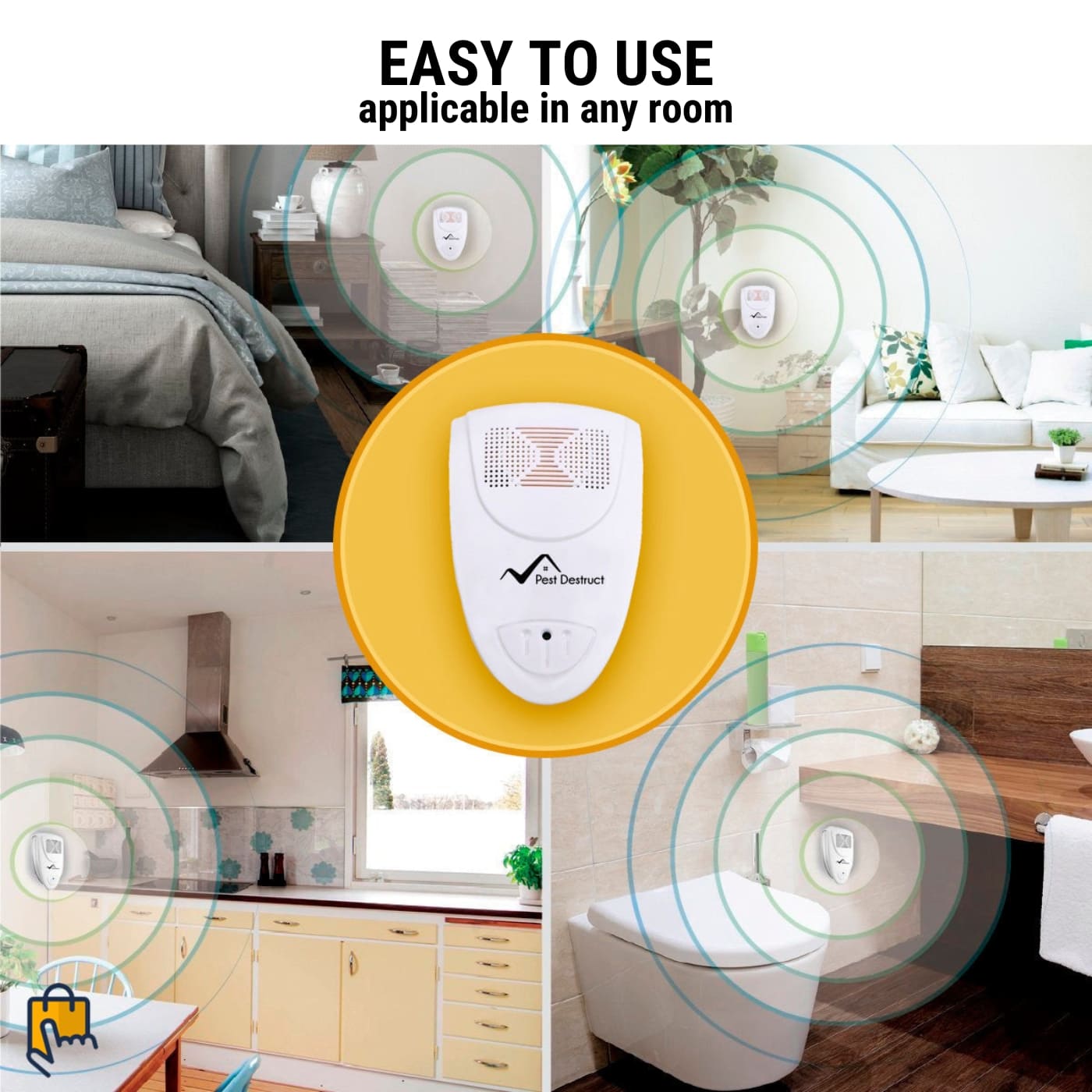 Ultrasonic Cockroach Repeller | Safe, Chemical-Free Pest Control for Homes Up to 800 sq. ft.