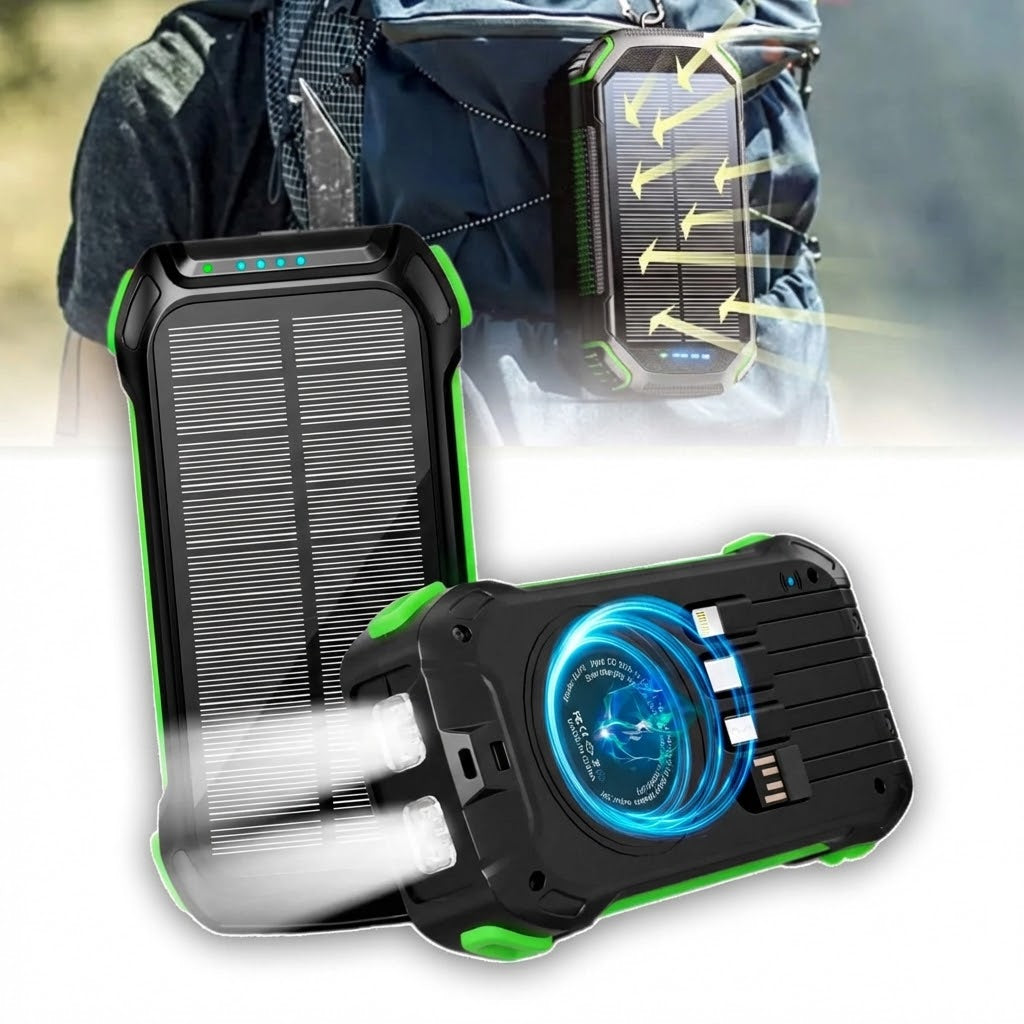 50,000mAh Solar Power Bank – Outdoor Backup Battery Pack