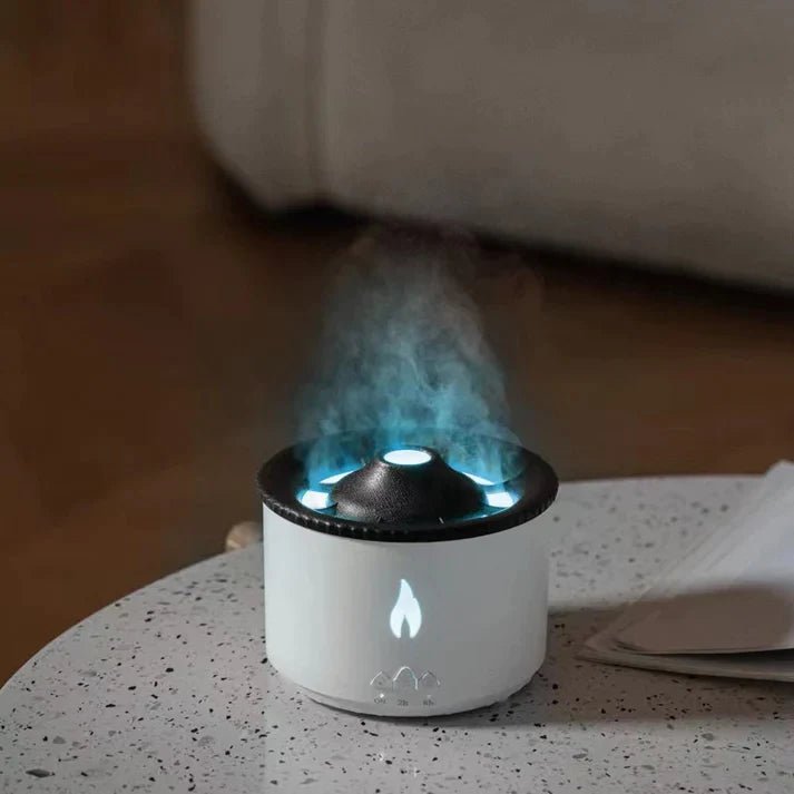 Volcano Aroma Diffuser and Humidifier - Flame Effect for Bedroom, Living Room, Office, Spa & Yoga Use