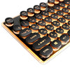 Image of Mechanical Keyboard Gaming Russian Keyboard Retro Round Glowing Keycap