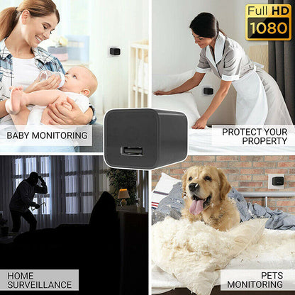 HD 1080P Stealth Camera USB Wall Charger - Hidden Nanny Camera