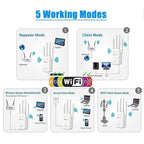 1200Mbps Dual Band 2.4/5G Wireless Range Extender WiFi - Balma Home