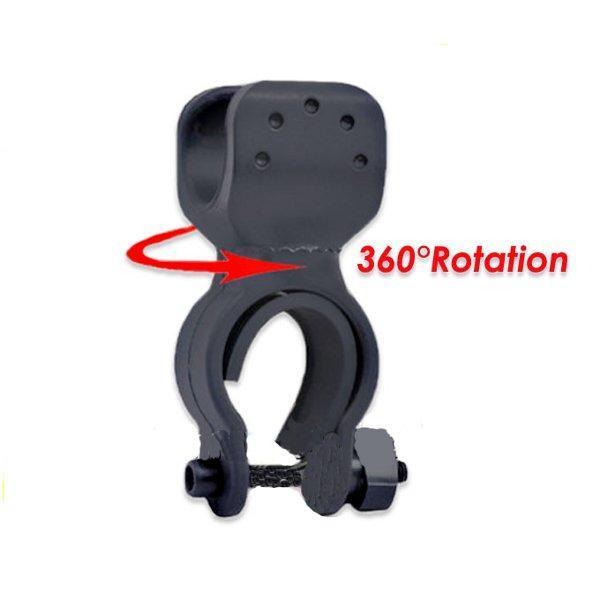 Flashlight Mount Holder Clip LED Bicycle Bike Torch 360 - Balma Home