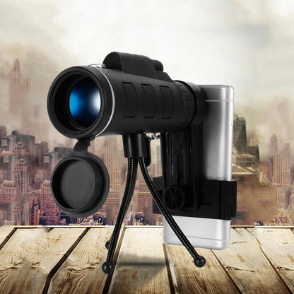 40X60 Monocular Telescope HD Prism Scope with Compass Phone Clip Tripod - Balma Home