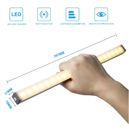 Motion Sensor LED Wardrobe Light Rechargeable Sensitive White Light