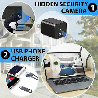 HD 1080P Stealth Camera USB Wall Charger - Hidden Nanny Camera