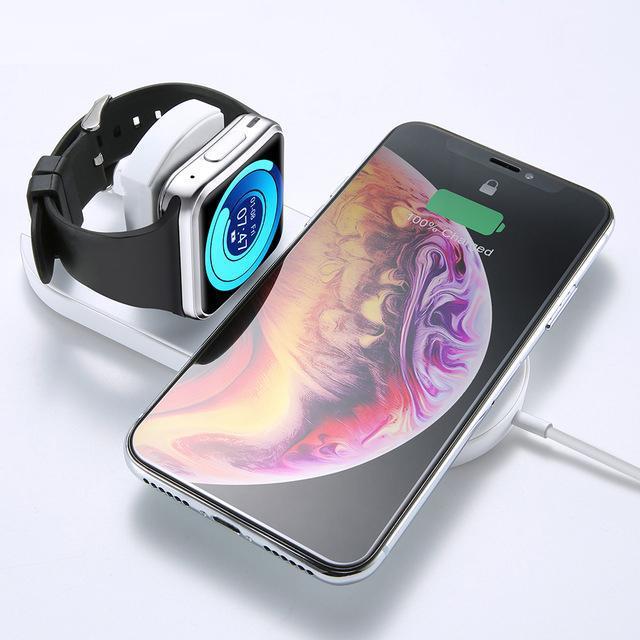 2 in 1 Wireless Charging Pad for Smartphone & iWatch - Balma Home