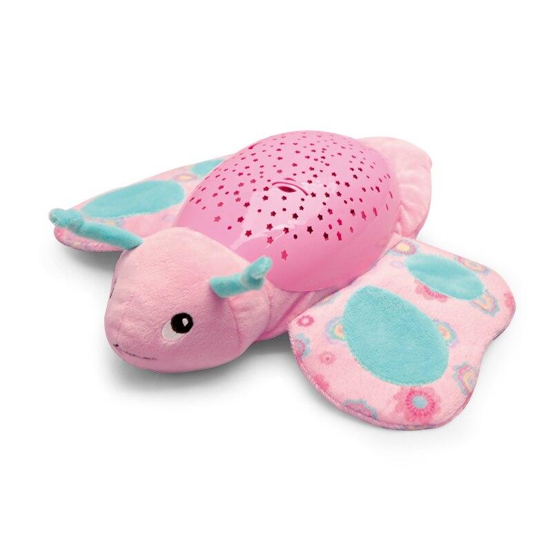 Baby Sleep LED Lighting Stuffed Animal Led Night Lamp Plush Toys With Music & Stars Projector Light