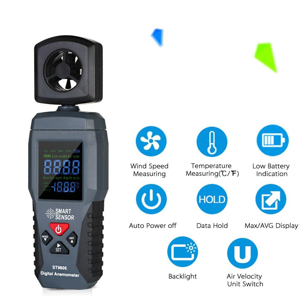 Digital LCD Portable Wind Speed Measuring - Air Velocity Meter