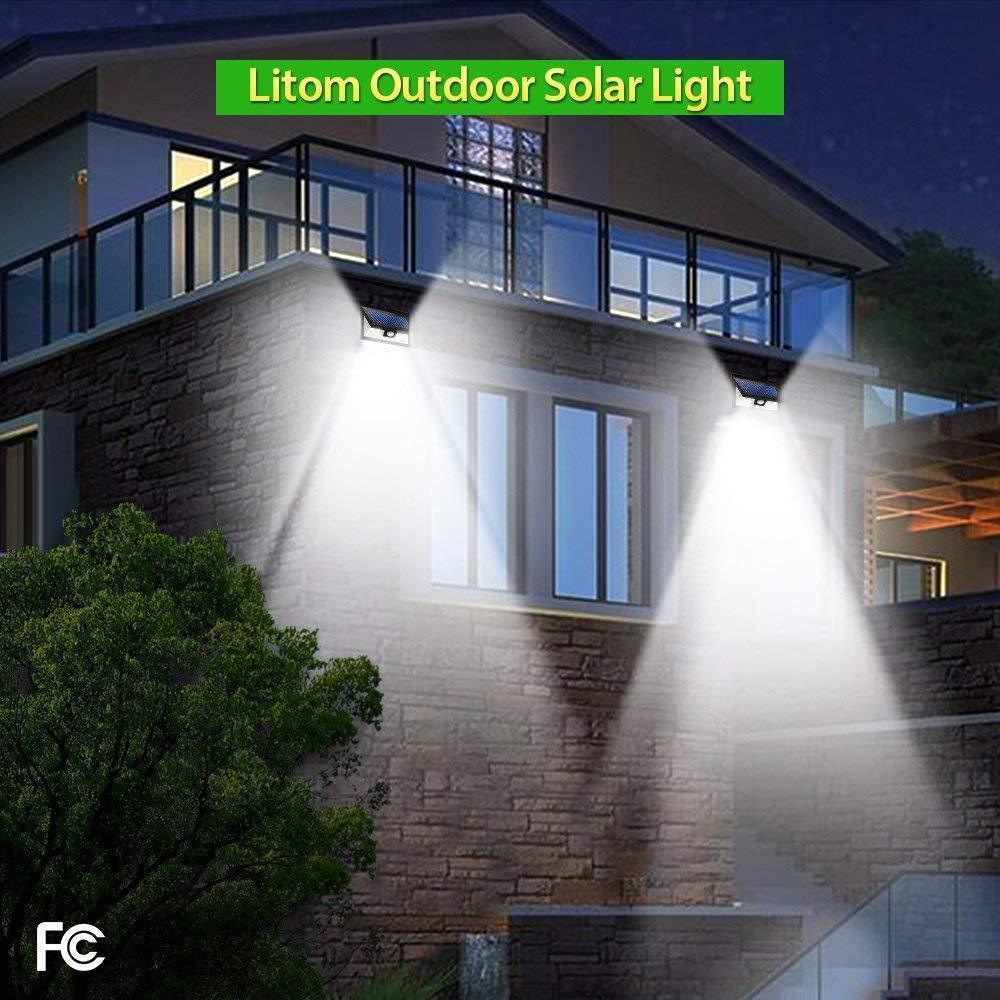 24 LED Solar Lights Outdoor, 3 Optional Modes Wireless Motion Sensor Light with 270° Wide Angle, IP65 Waterproof, Easy-to-install Security Lights for Front Door, Yard, Garage, Deck, Porch - Balma Home