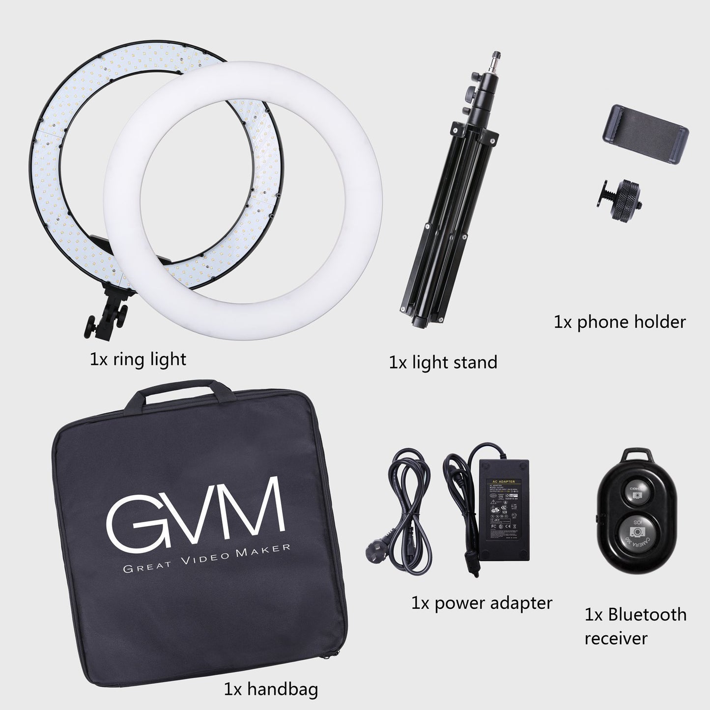 Ring Light GVM Ultra Slim-18 inch LED with Light Stand 3200K -5600K Lighting Kit