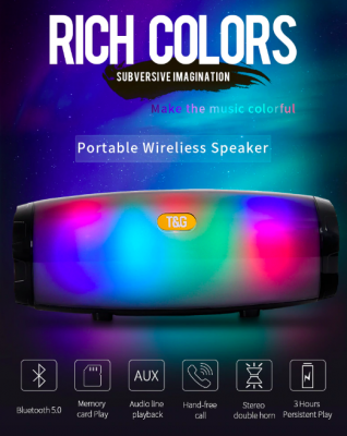 Wireless Bluetooth Led Speaker. Color LED. Waterproof