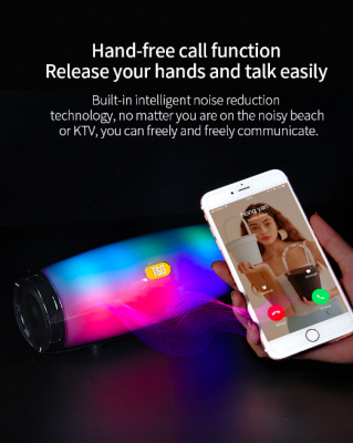 Wireless Bluetooth Led Speaker. Color LED. Waterproof