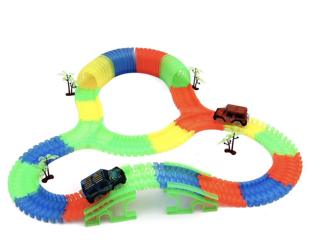 120pcs - Glow in the Dark Racing Toy Set - Balma Home