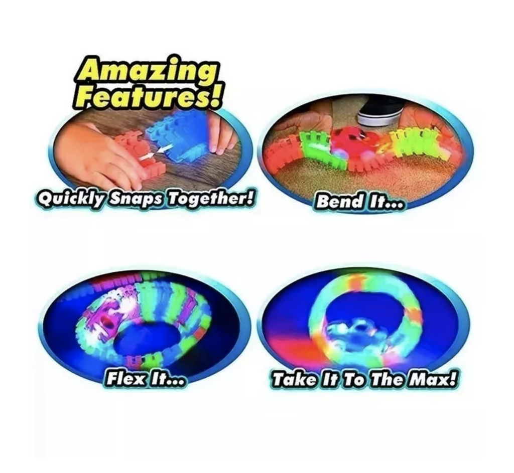 120pcs - Glow in the Dark Racing Toy Set - Balma Home