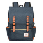 Vintage Laptop Backpack College School Bag with USB Port