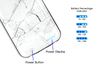 Image of White Holo Marble Battery Power Phone Case